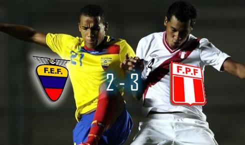 minitri de ecuador perdio con peru sudamericano sub 20